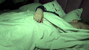 This cute muscular teen next door wanted a bedtime snack so she swallowed my big cock and got covered in cum