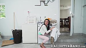 Cute petite teen hungers for fat dick and gets pounded in doggystyle and cowgirl