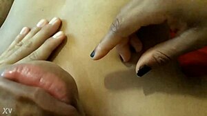 Sexy morena colomb contrasts small tits with big boobs in a teasing Latina display