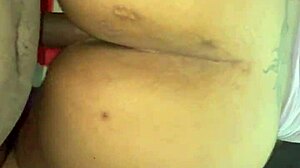 Fat ass ebony babe takes monster big black cock deep for creampie in close-up action.