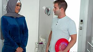 muslim girl gets talked into bending over for doggystyle sex with sucking cock from her arab neighbor.