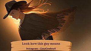 Guy moans during intimate moment