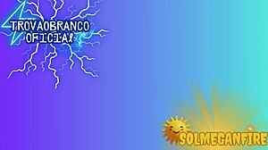 Sol Megan Fire casually humiliates the small 18+ dick with a huge one ejaculating on her tits in homemade action