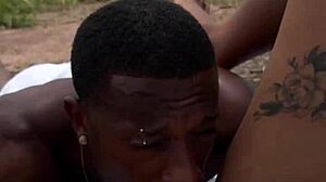 Risky sex in public pov - busty brunette latina rides cock in nature with deepthroat and cum!