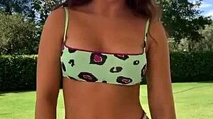 Attractive Young Woman With Her Intimate Area Protruding Outward