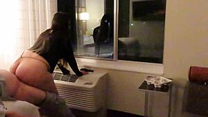 Wife in See Through Short Dress Flashes Big Ass Panties at Hotel. Amateur Latina Whore Enjoys Public Outdoor Fun with Thong Lingerie