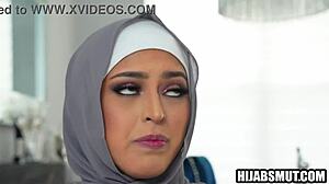 muslim girl gets talked into bending over for doggystyle sex with sucking cock from her arab neighbor.