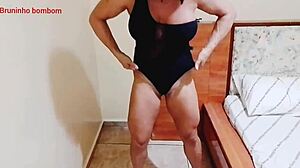 You ever seen a Brazilian MILF bodybuilder like Dani Fitness showing off that massive clit in her athletic lingerie?