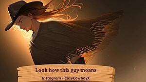 Guy moans during intimate moment