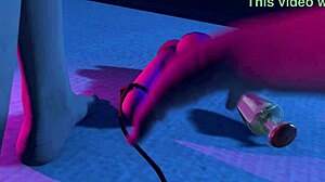 Night-Time Giantess Explores Anal Vore With Huge Insertions In A Tall Cartoon Fetish Scene