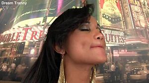 Hung black shemale Andressa Lyra gets anal creampie bareback