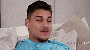 Katie Kush gives Victor Ray an erotic Nuru massage. She rides his cock in oiled cowgirl for intense orgasm.