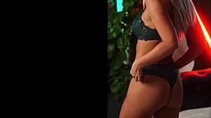 i'm getting so turned on in this christmas santa bra, softcore solo teasing feels amazing.