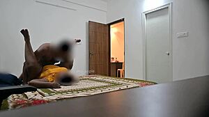 Maid delivers intense blowjob and deepthroat sucking before hard pussy fucking in room cleaning chaos