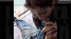 You just moved in and already sucking my whole cock like that, wild Argentinian couple partying hard?