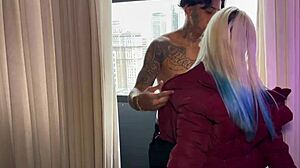 Novinha morrendo de frio precisou de pau para esquentar