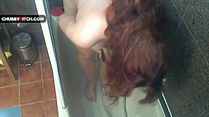 plump teen with fat ass masturbates to hard orgasm in soapy bathtub homemade