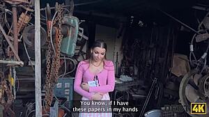 Debt4k Young Debtor Demonstrates Real Squirting to Collector