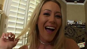 blonde hottie lea more craves cock balls deep in assfucking session with spanking and cum in mouth
