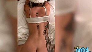 blonde girlfriend with big tits and big ass rides monster cock in wet pussy during christmas