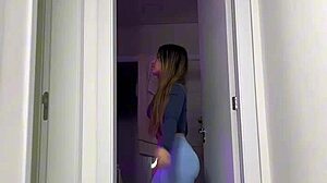 i couldn't resist showing off my big ass in leggings before saying good night, it felt so teasing