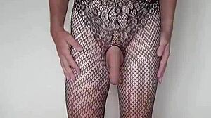 Oh wow, check out this sexy fishnet bodysuit close-up, it's so hot and teasing! 😍 Lingerie like this makes everything fun and playful.