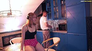 Teen Amateur Gets Double Teamed by Stepbrother and Horny Friend in Wild MMF Cumshot Session