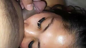 My dear enjoys a relaxing bathroom moment with gentle pee play and subtle affection.