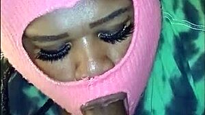 Brunette Amateur Babe Sucks Big Cock With Deepthroat Gagging And Choking For Cum Bubbles In Close-Up POV