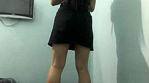 College Girl Ass Workout With Skirt