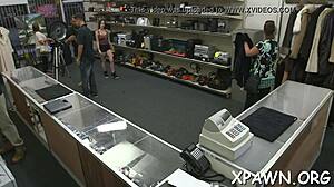 Intense Babe Has Sex in Shop with Wet Pussy and Seduction