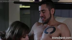 Chubby Tranny Takes Control of Shy Man - Dante Colle Chelsea Poe