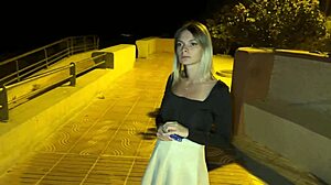 Seaside Stroll Where Stranger Notices No Panties In Outdoor Video