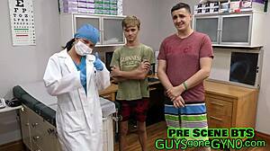 Naked Blonde Frank Tickles Canadian Feet In Close-up Humiliation Workout With Latex Gloves