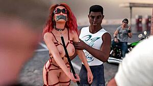 Subtle hints of redhead using toys for cumshot fun in hotel game of depravity