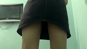 College Girl Ass Workout With Skirt