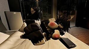 Hey furry with that monster cock, are you gonna bend over this cute moth slut and fuck her tight asshole until creampie? She rides hard in doggystyle.