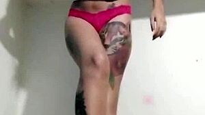 skinny long-legged peruvian girl teases with sexy moves