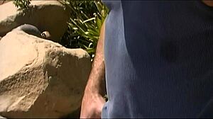 lena rides that cock outdoors in lingerie then takes a facial cumshot on her shaved pussy