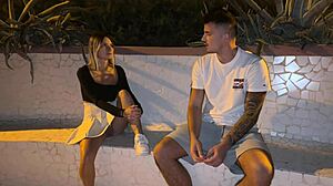 Seaside Stroll Where Stranger Notices No Panties In Outdoor Video