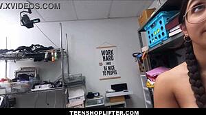 Whoa, this petite 18+ Latina teen got caught shoplifting and orgasmed multiple times during sex with the guard after their deal 😲 - Madison Wilde, Ryan Driller