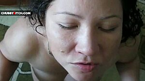 oh wow, this sensual oral from young 18+ chubby cumslut ends with a facial cumshot!