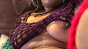 Homemade amateur wap ebony cums easy squirt solo then dildo with big ass and clit