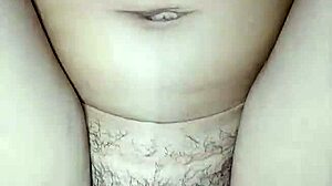 skinny latina with hairy pussy masturbates riding secretly to creamy orgasm homemade