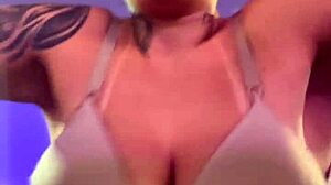 Big Natural Tits Girl Gets Wet Pussy Sweaty in Gym with Tan Lines