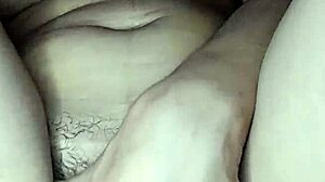 skinny latina with hairy pussy masturbates riding secretly to creamy orgasm homemade