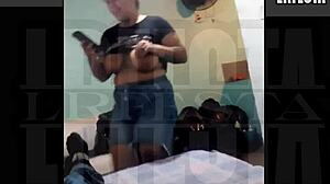 You just moved in and already sucking my whole cock like that, wild Argentinian couple partying hard?