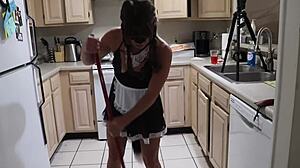 Petite Amateur Milf Slave DP Fucked