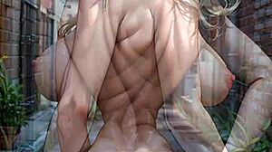 Glamorous Blonde Flashing Pussy in Public Upskirt Exhibition