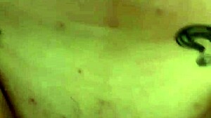 This trailer trash hooker casually strips to flaunt her big phat ass, sucks dick, gets fucked, rides cowgirl, and takes a creampie load in her pussy.